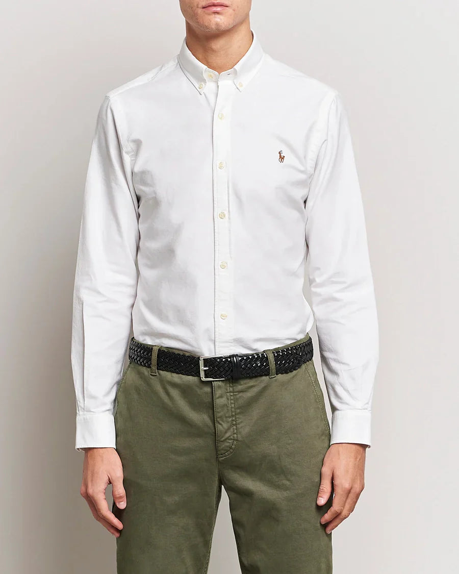 2-Pack Slim Fit Shirt Oxford White/Stripes Blue